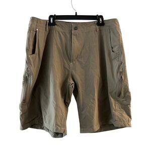 Kuhl Renegade Cargo Shorts Mens 40 Khaki Tan Nylon